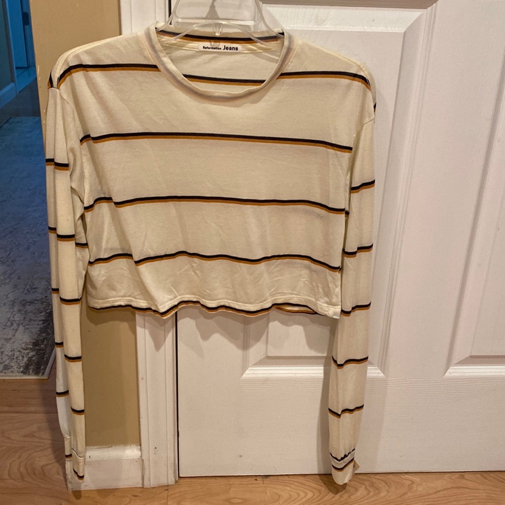 Reformation Jeans long sleeve crop top